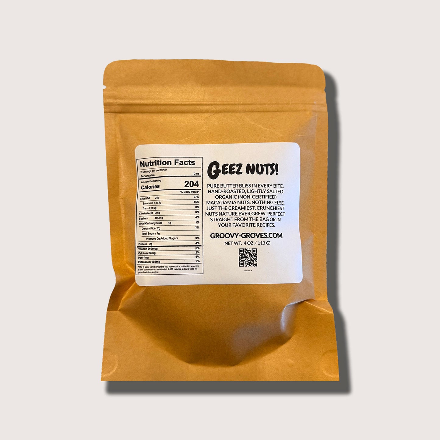 Geez Nuts Roasted & Salted Macadamia Nuts