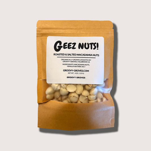 Geez Nuts Roasted & Salted Macadamia Nuts